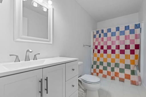 Main-level full bathroom.