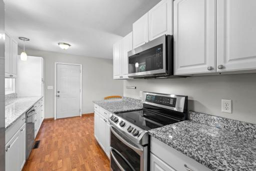 Garage entry right into kitchen for easy grocery unloading.