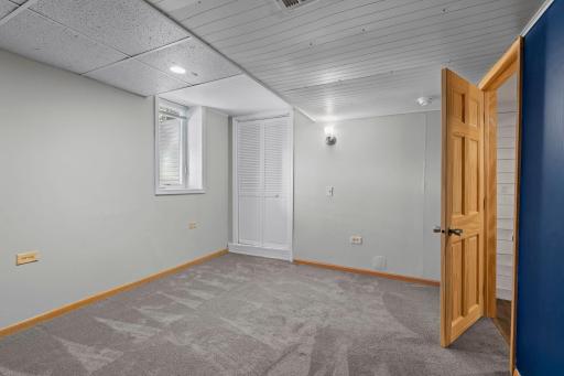 Lower-level flex room with egress window.