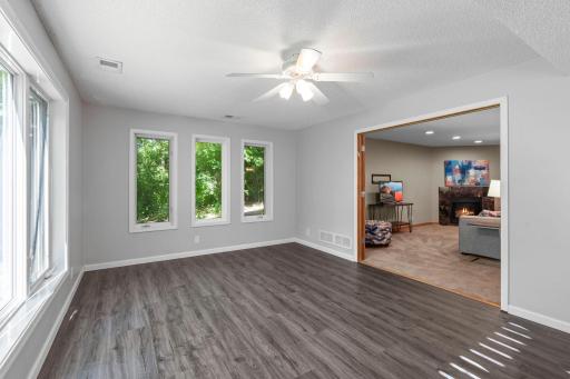 Lower-level sunroom off of family room.