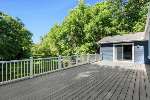 Expansive 33 x 15 maintenance-free deck.