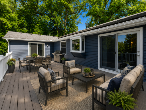 Large deck virtually staged