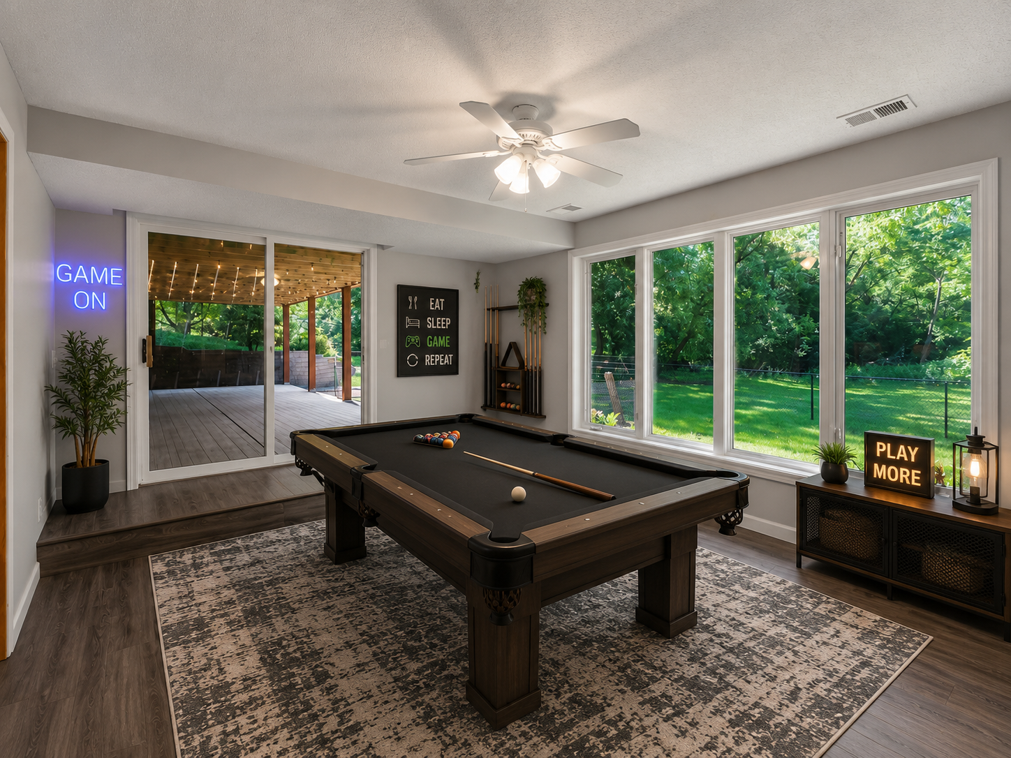 Sunroom virtually staged