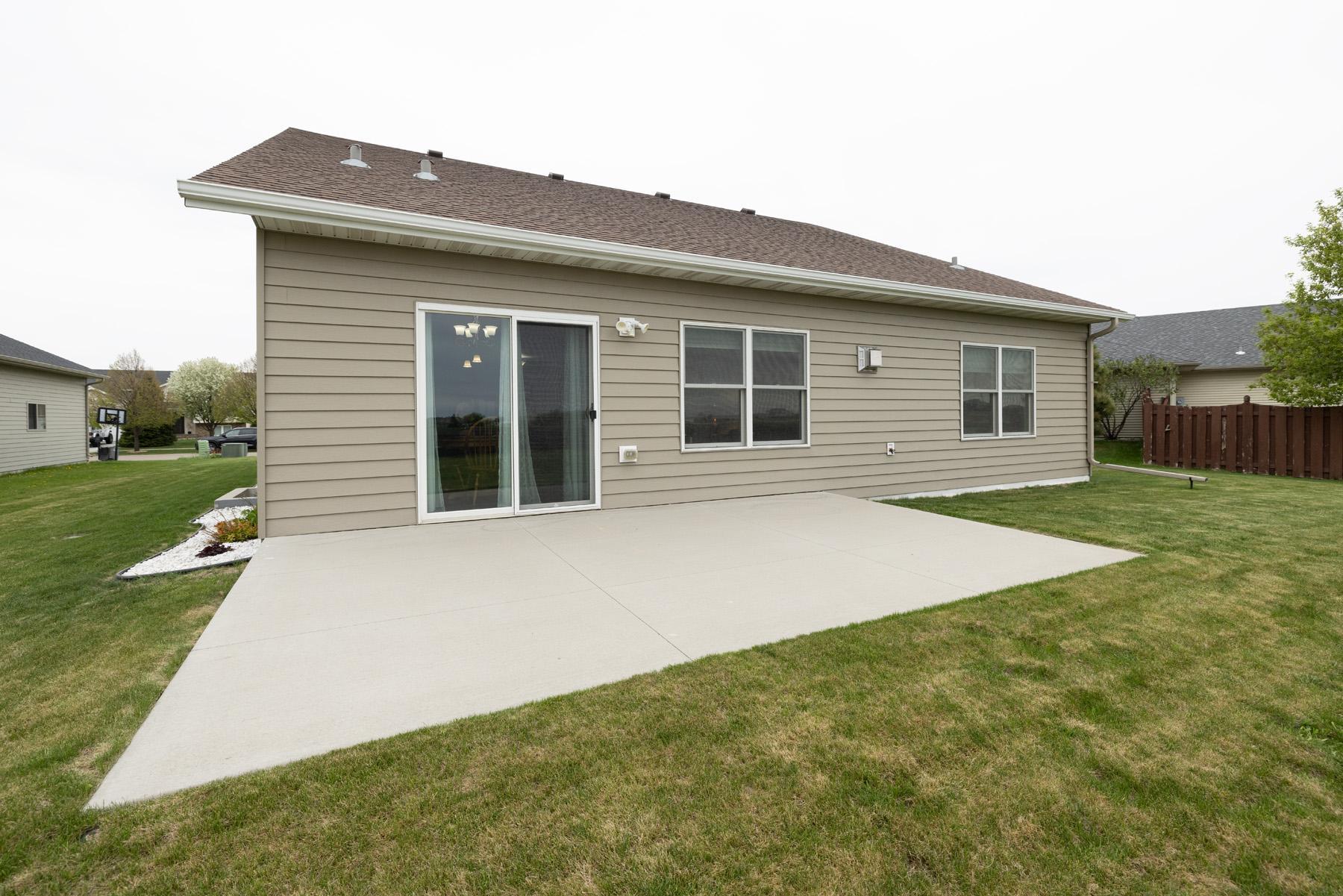 Large concrete patio!