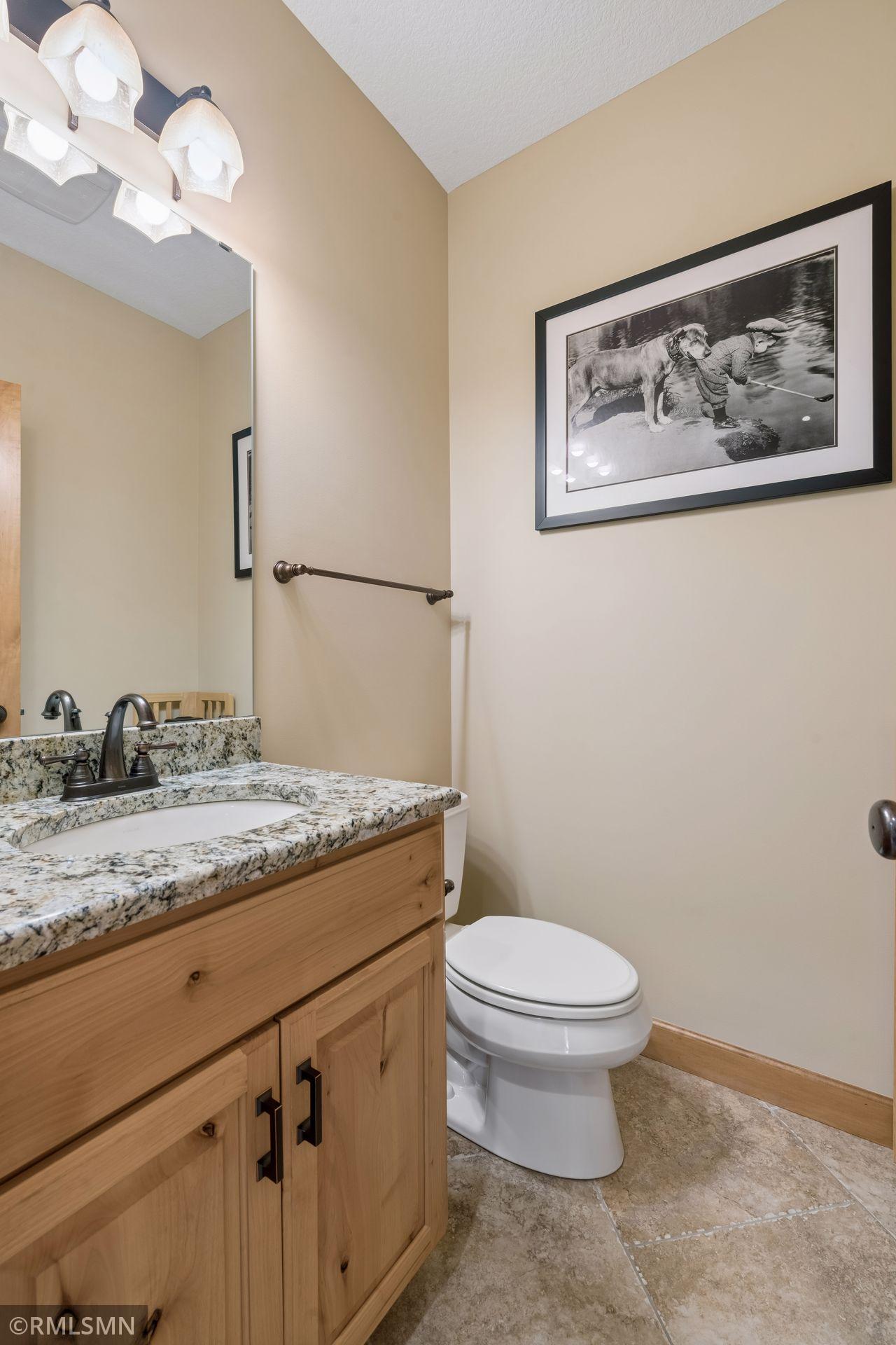Bathroom off the foyer