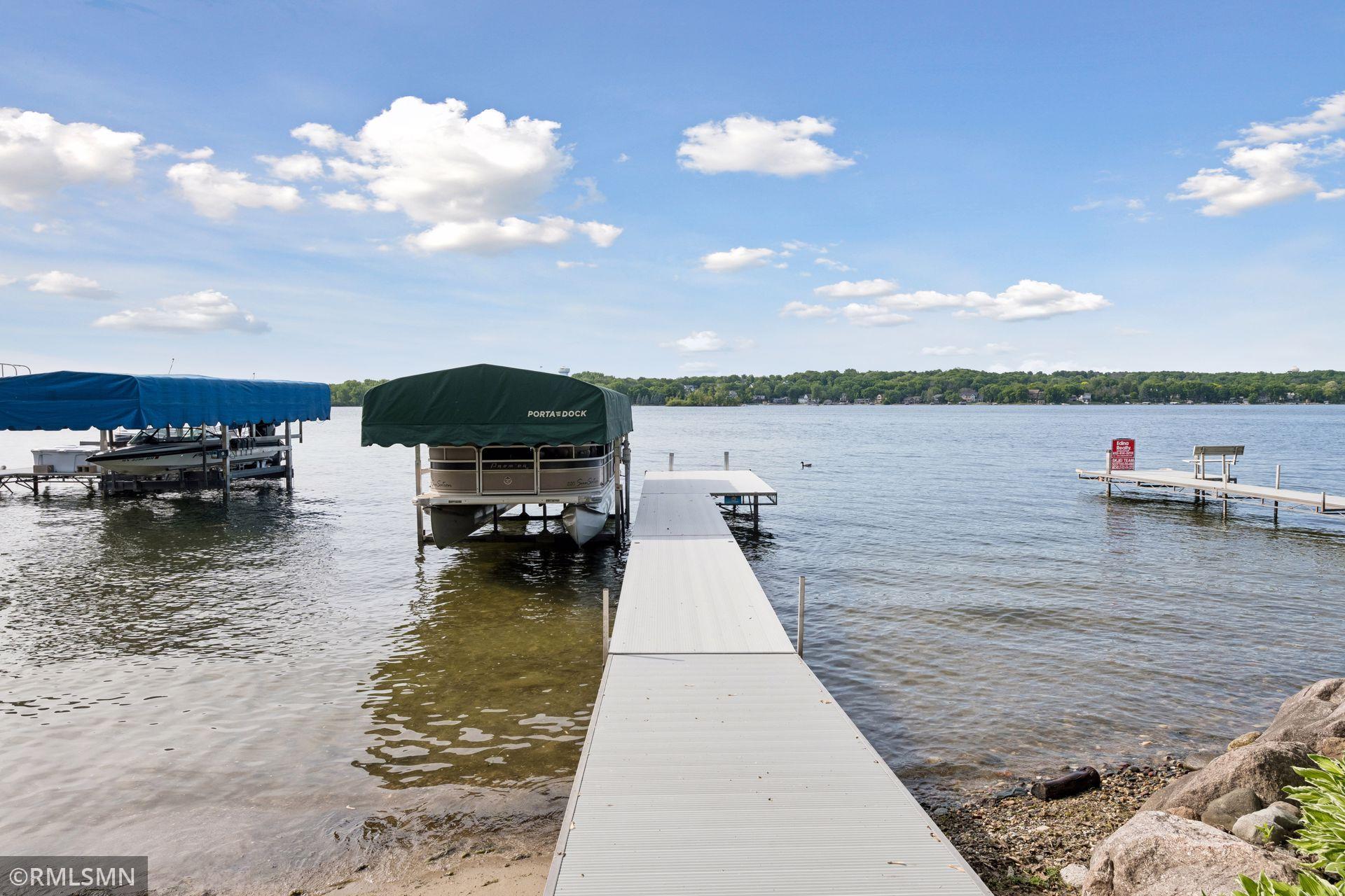 View of the lake from the beach