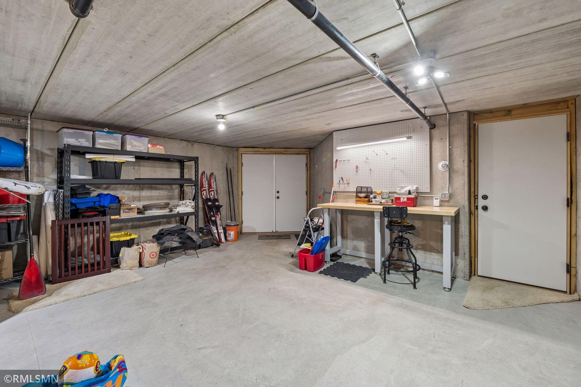 Lower level walk-out under garage with in-floor heat