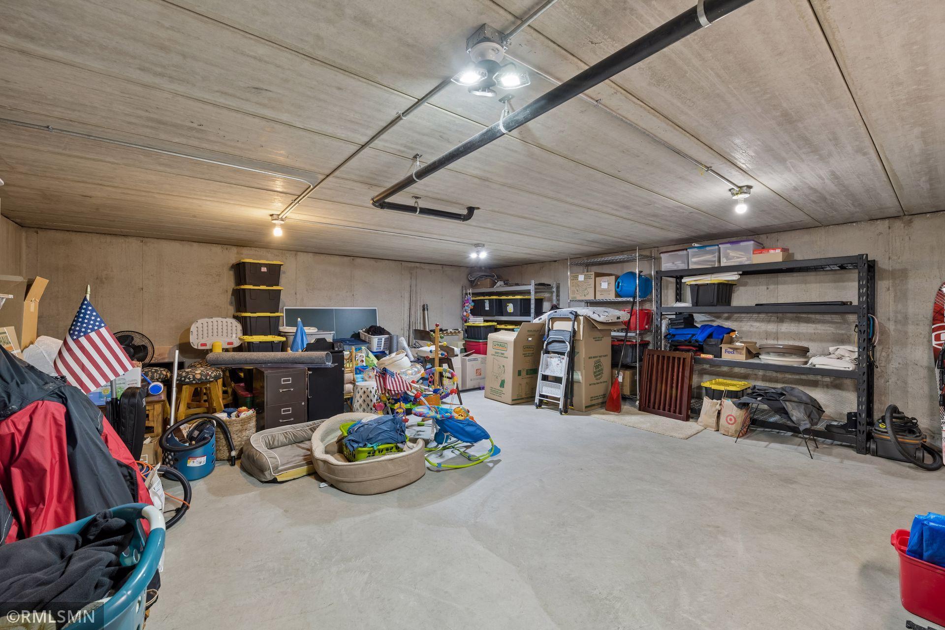 Lower level walk-out under garage with in-floor heat
