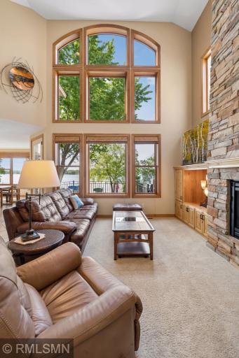 Great room with a view of the lake