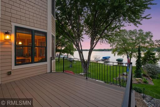 View of the lake from the deck