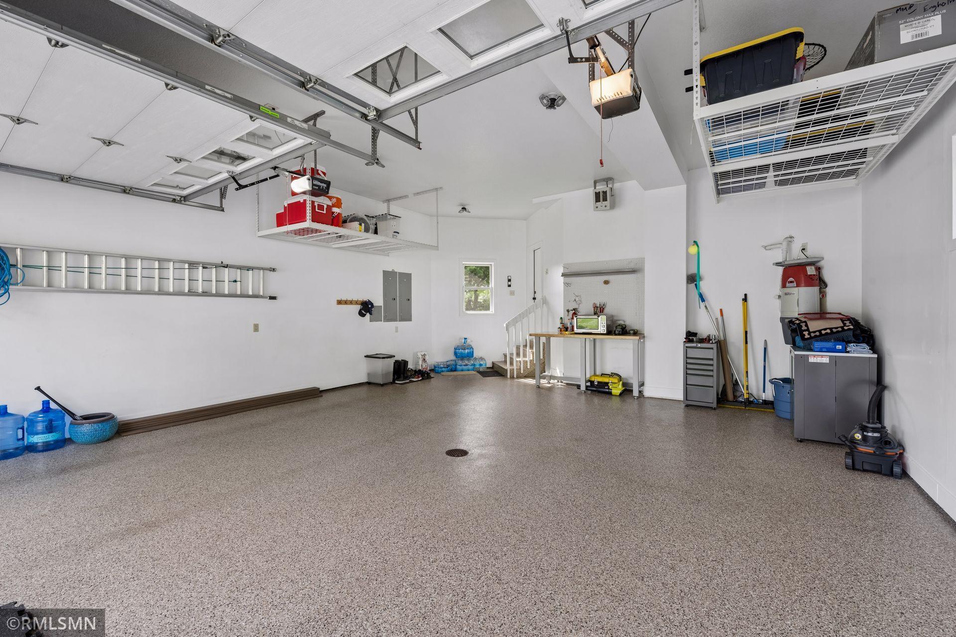 Finish heated garage with epoxy flooring