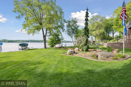 View of a portion of the backyard/lakeside garden