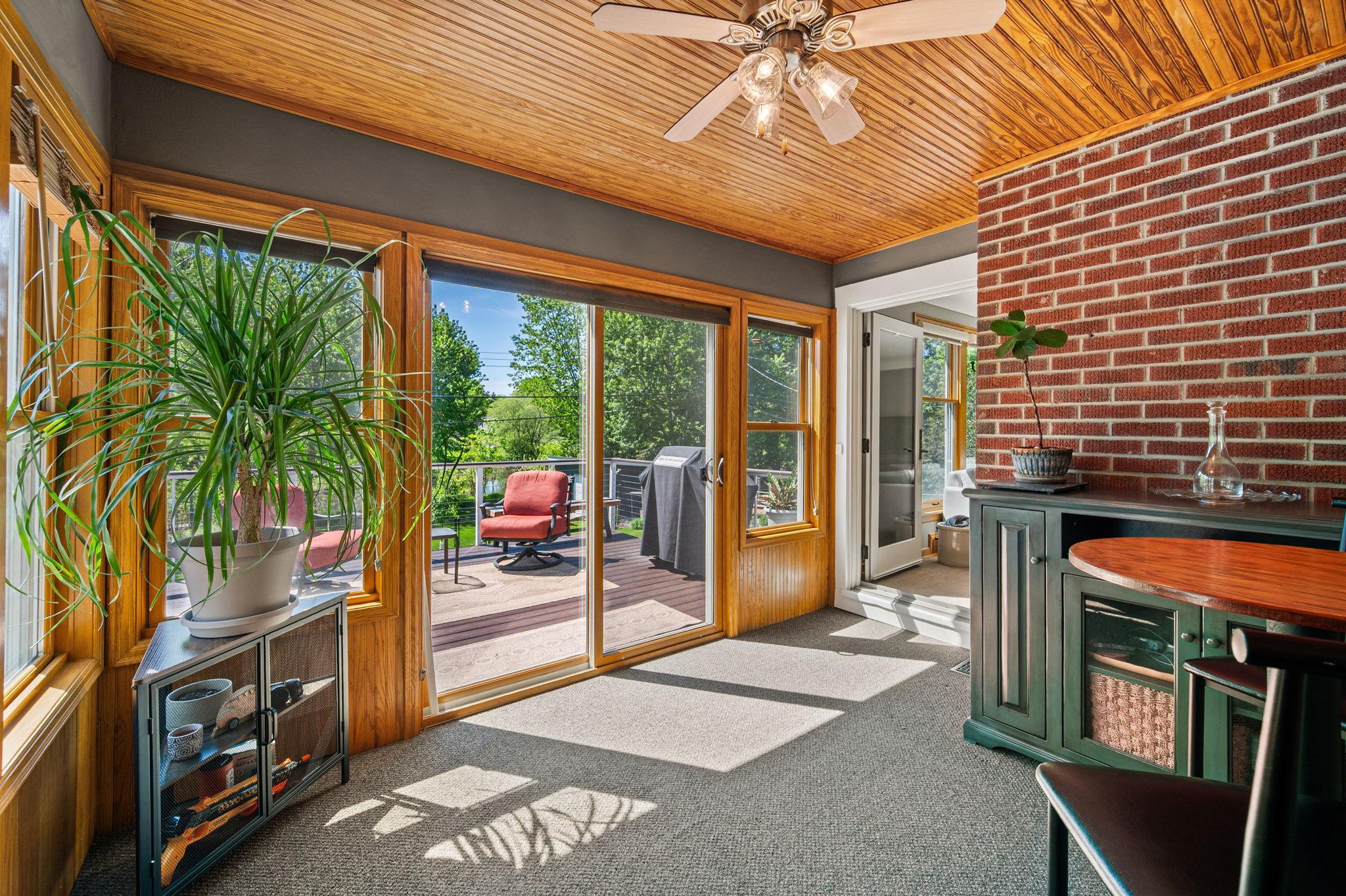 4 Season Porch leading out to the Deck!