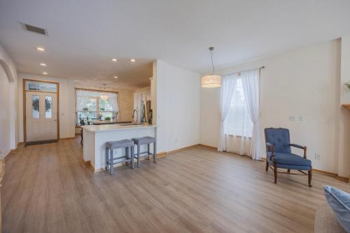 Room for a formal dining area next to the living room!