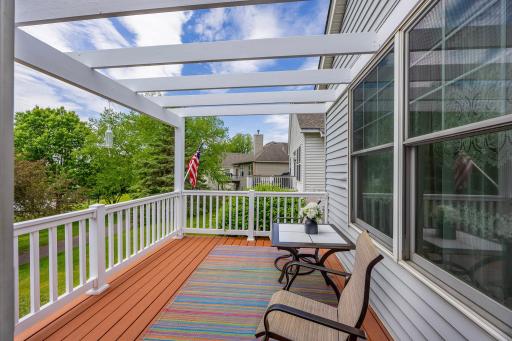 Beautiful views overlooking the park from the porch!