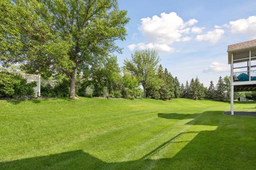 Beautiful green space right behind the home
