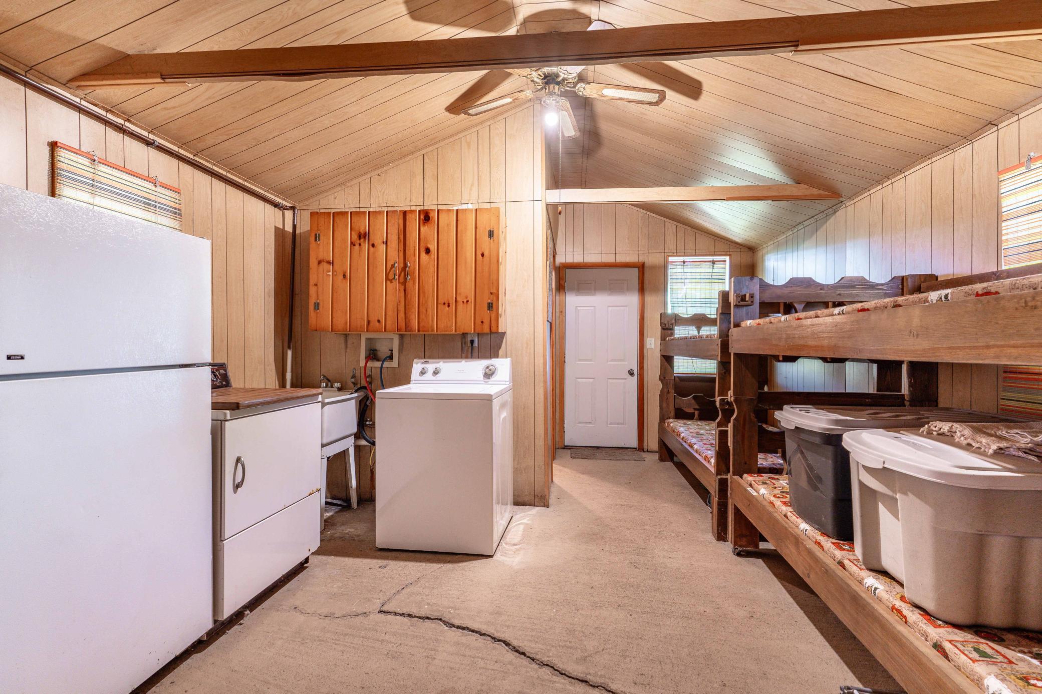 Bunk house with laundry