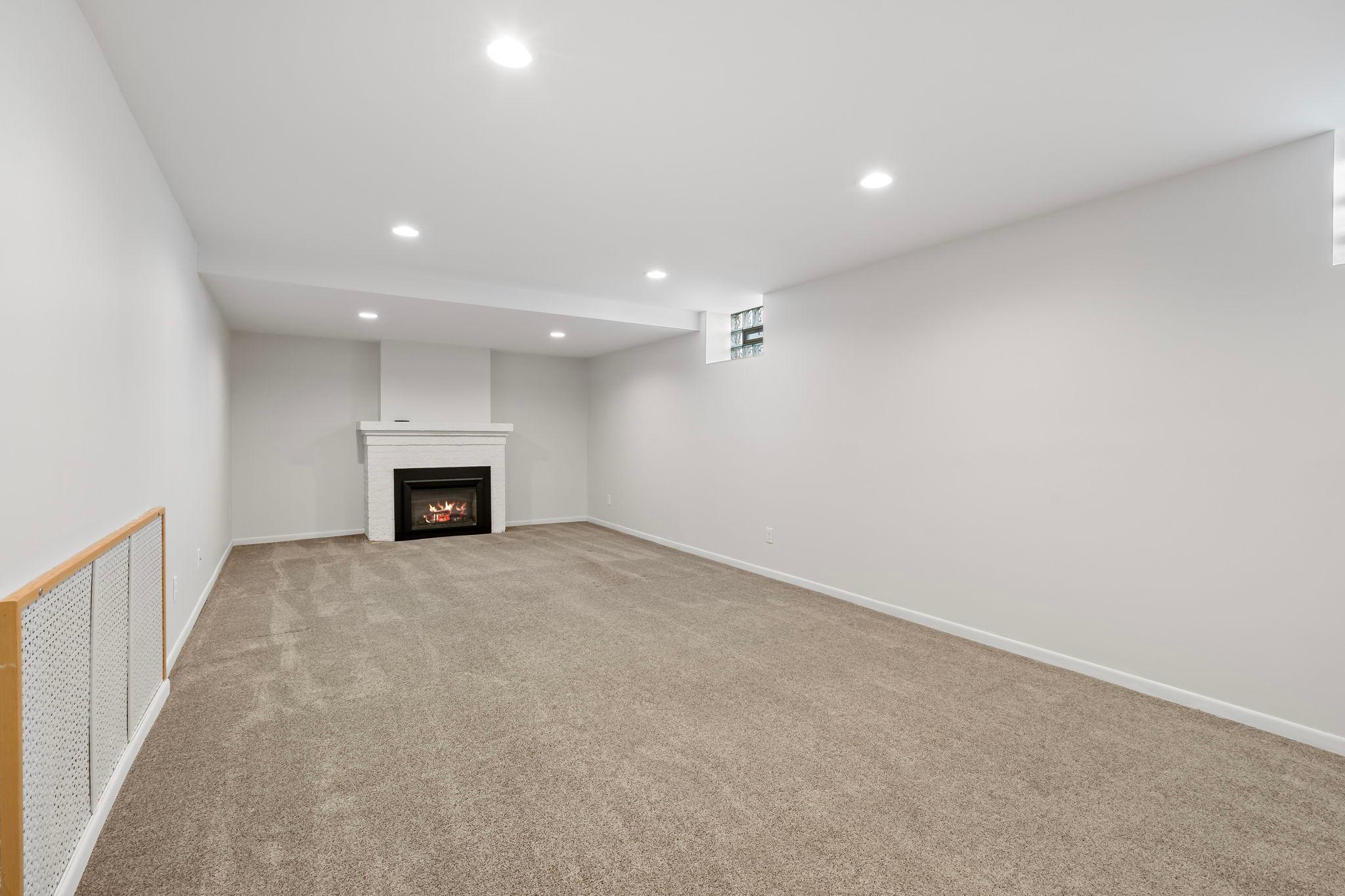 Huge lower level family room.