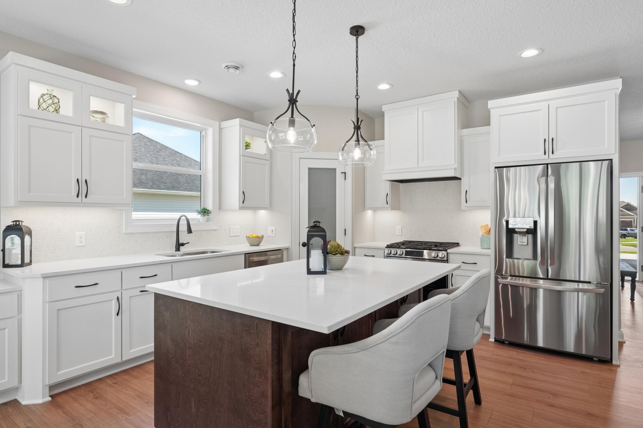 Beautiful 2 Toned Custom Kitchen Cabinet