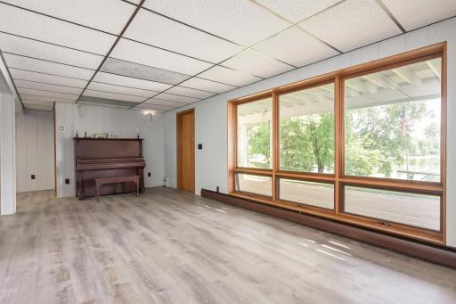 family room with walkout