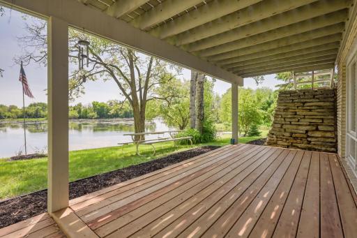 lower level patio with incredible lake view