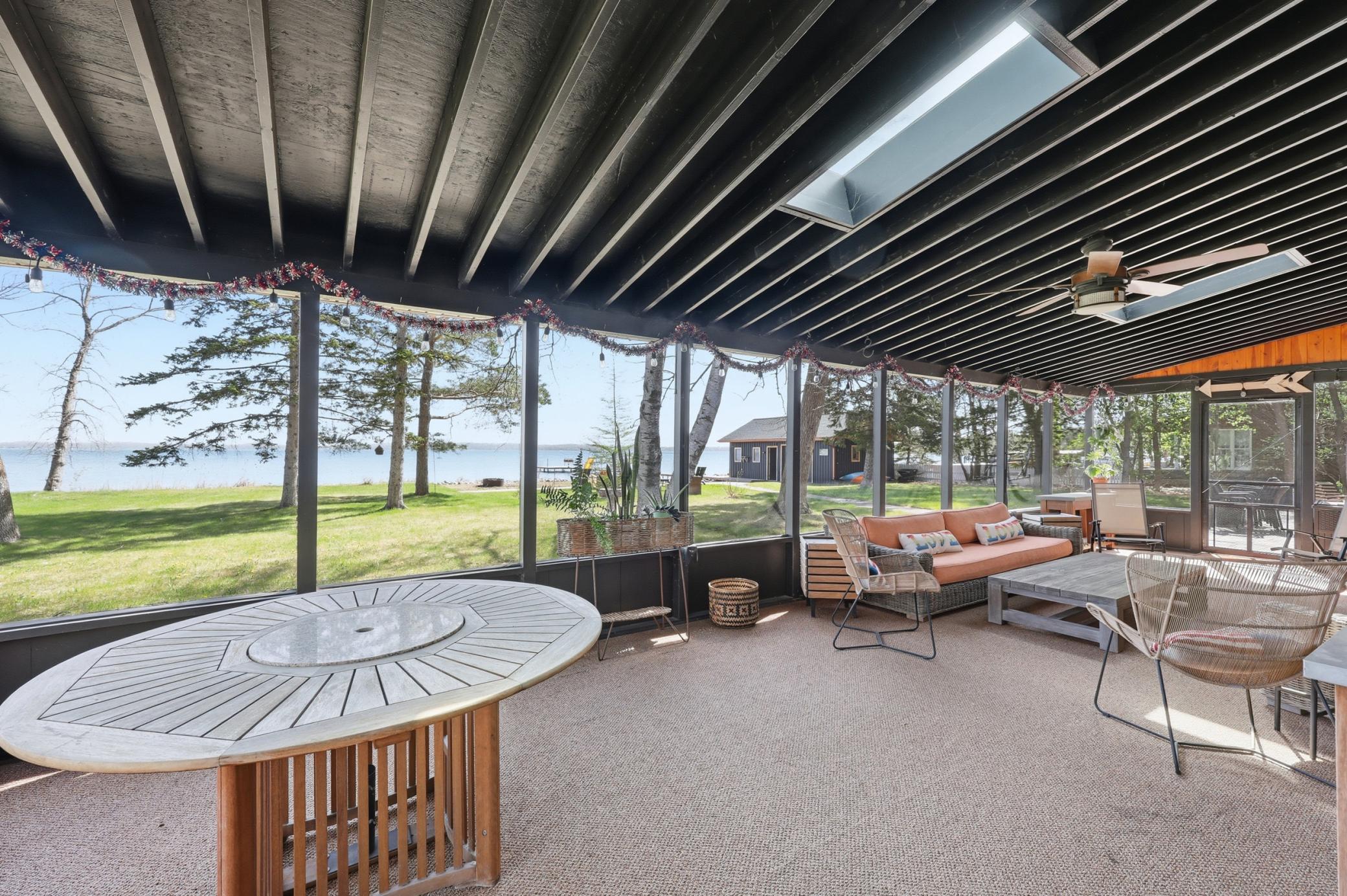 Screened in Porch w/ Skylights to LakeSide