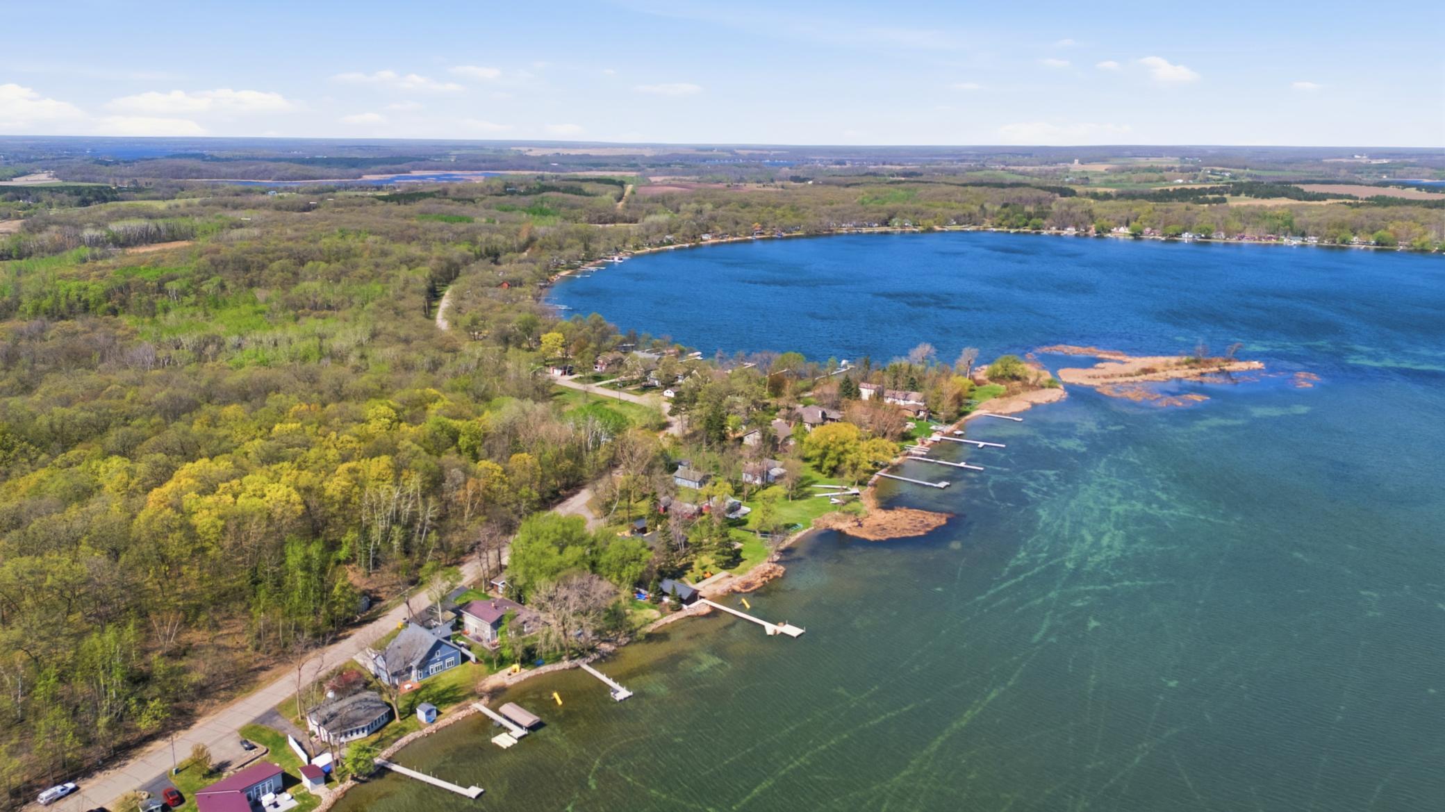 Aerial View of Lake Home