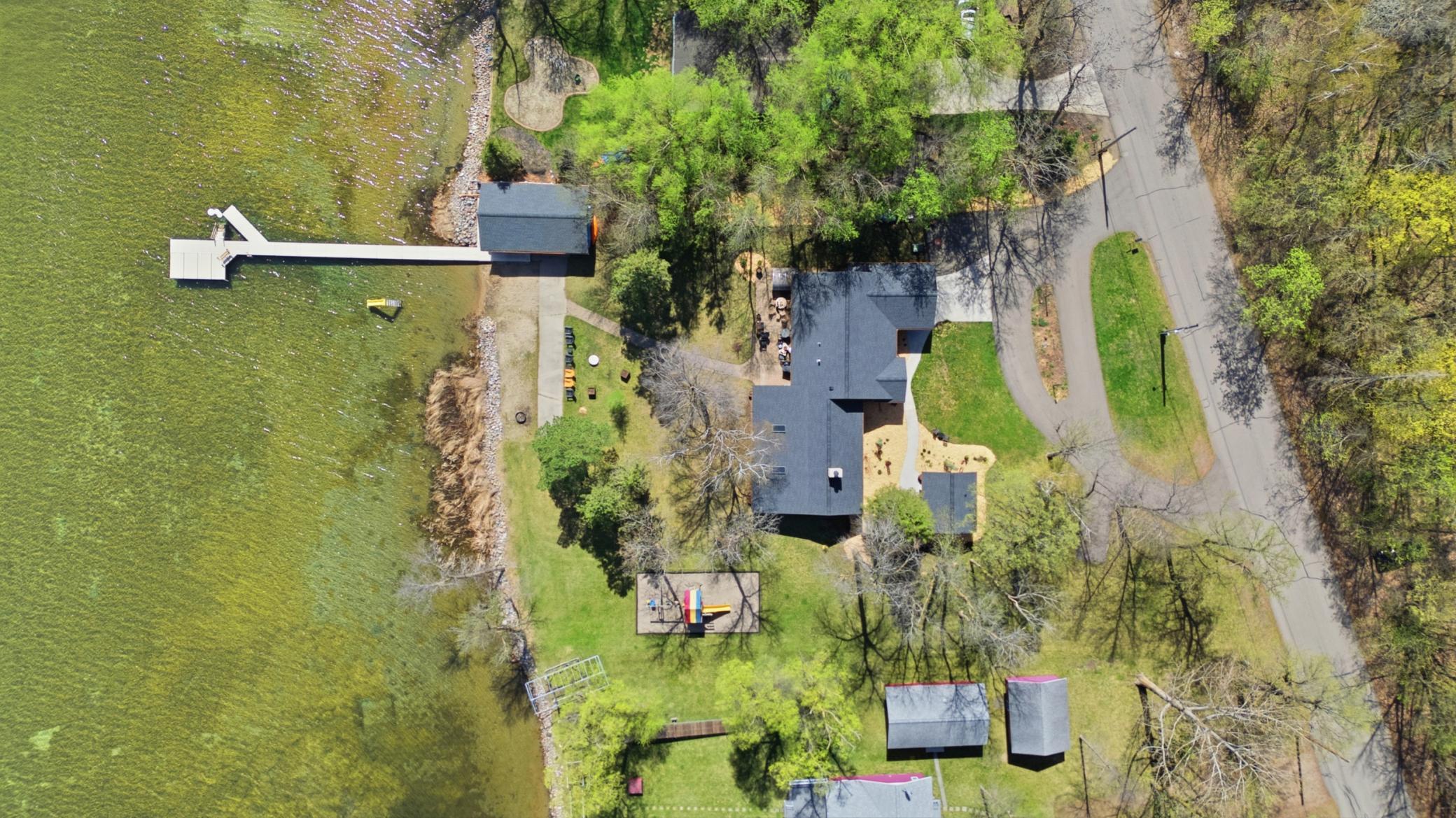 Overhead View of 0.76 Lake Property on Lake Melissa