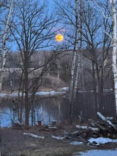 Moon rise over the river