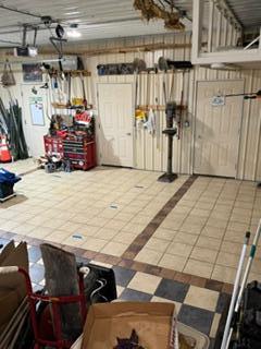 3 storage rooms off garage