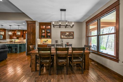 Beautiful natural light & warm finishes create an inviting dining space