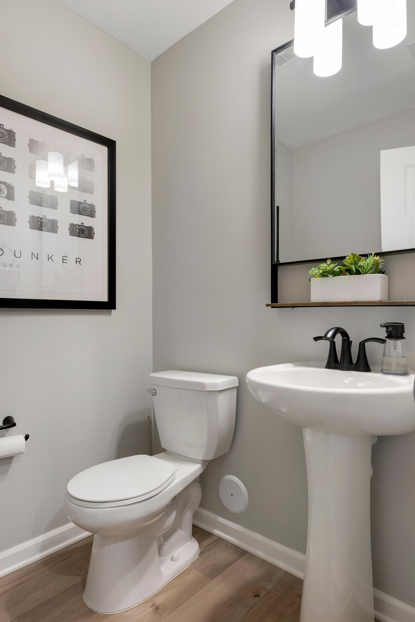 Photo is of a model home.