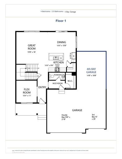 Main Level Floor Plan. All measurements are approximate.