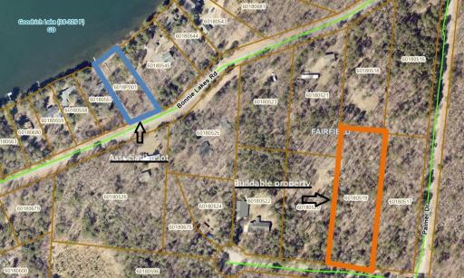 Blue is the association lot, orange is the building site