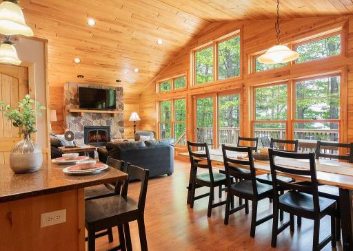 Open floor plan / great flow and lake views and access to deck