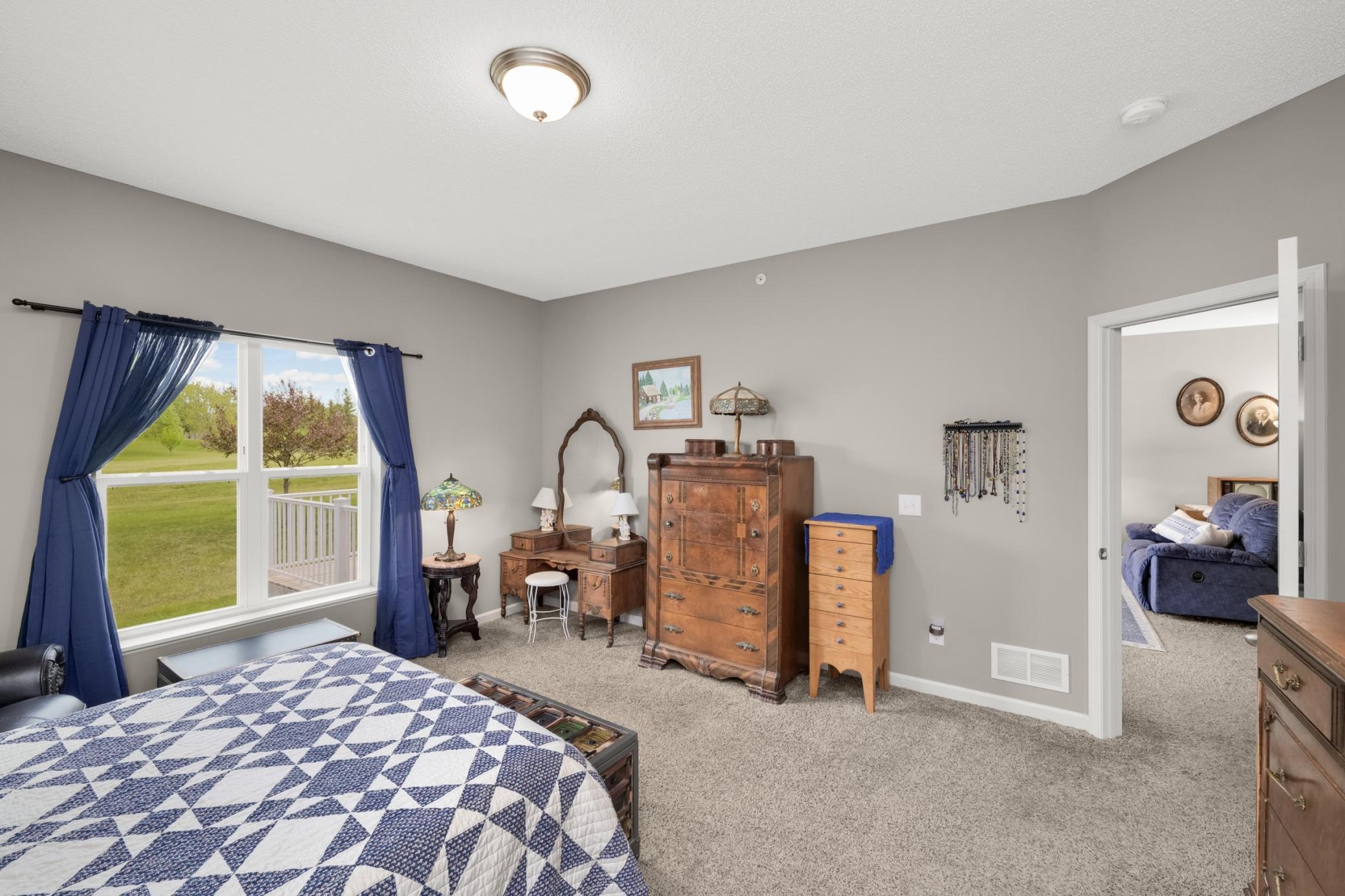 Master bedroom - door to right leads to living room