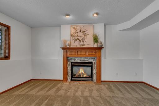 Fireplace becomes a focal point of this space.
