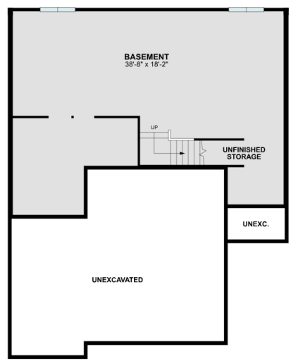 Unfinished Lookout Basement