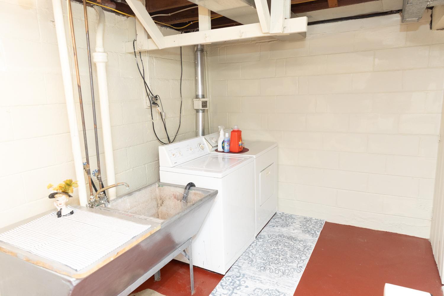 Clean & bright Laundry Area in basement