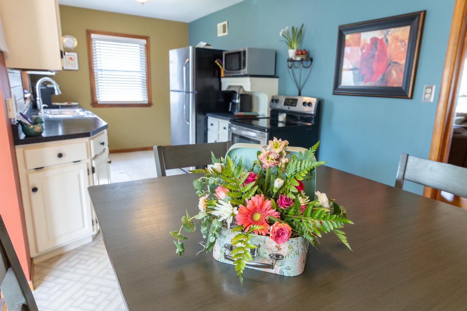View from Dining Area back into Kitchen