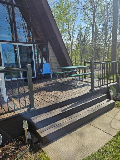 West side of deck