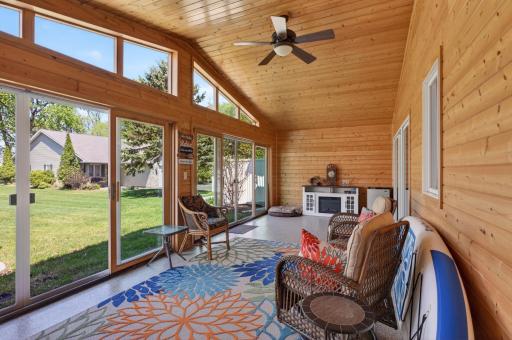 The highlight of the home! Wall-to-wall windows overlooking Lake Osakis. Great multi-purpose room.