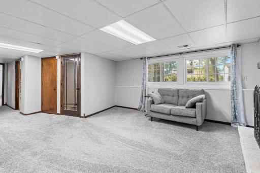 The lower level comes complete with all new carpet, a 3/4 bath and two bedrooms. Let's not forget this large family room and flex space