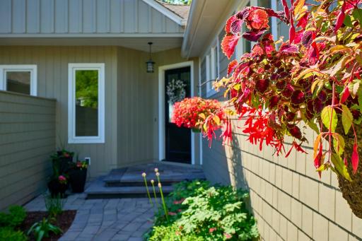 Sprinkler system includes the porch pots. System is in place to include the hanging baskets.