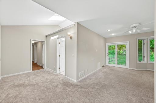 Primary Bedroom showing access to backyard