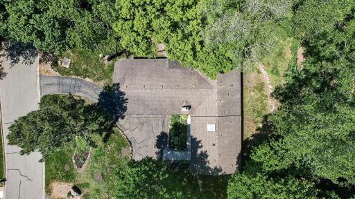 Aerial Overhead view of home and .71 ace lot