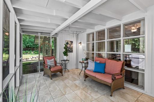 Three Season Porch with furnishings