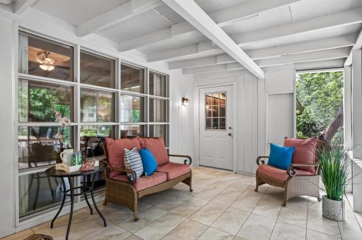Three Season Porch with furnishings