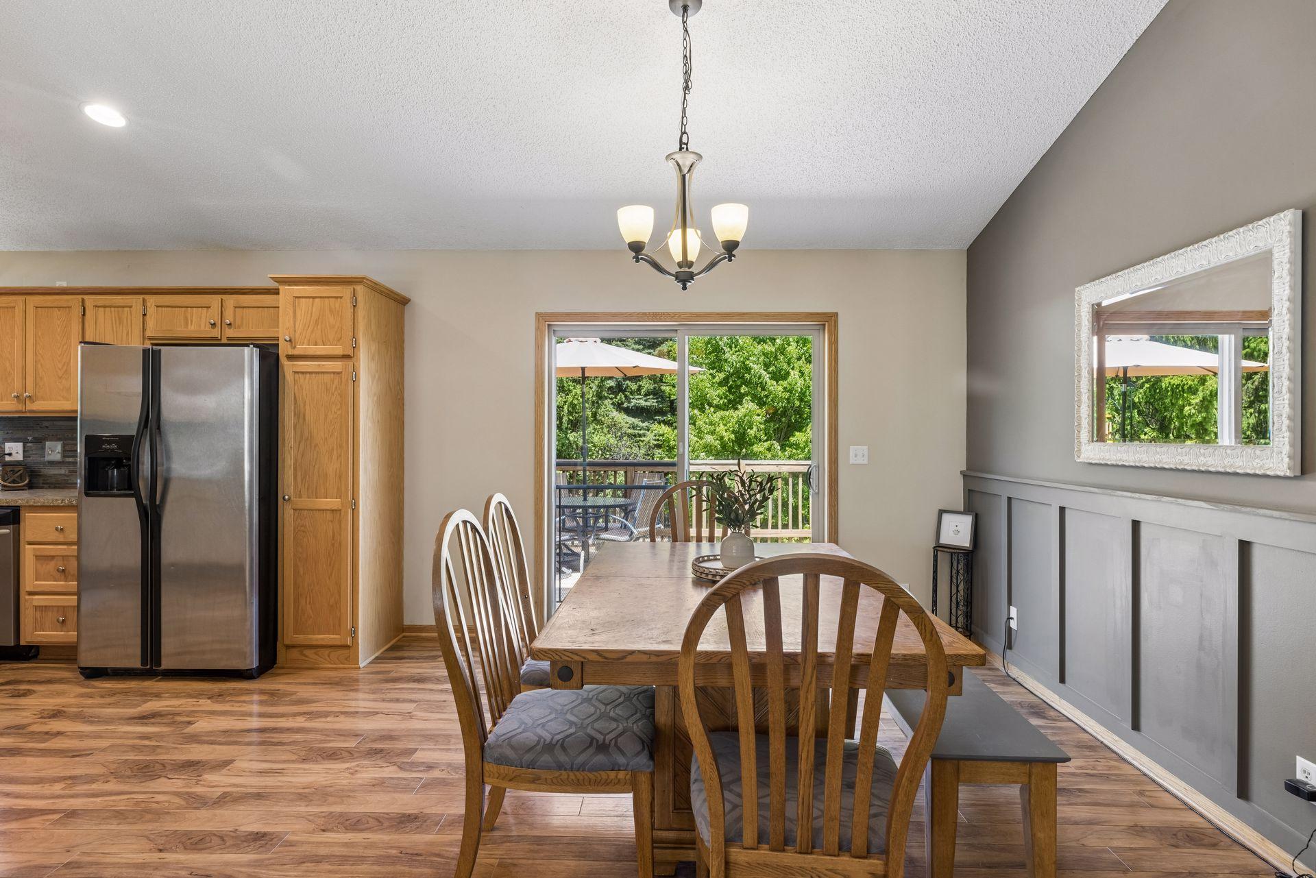 Dining Area w/ Deck in Background