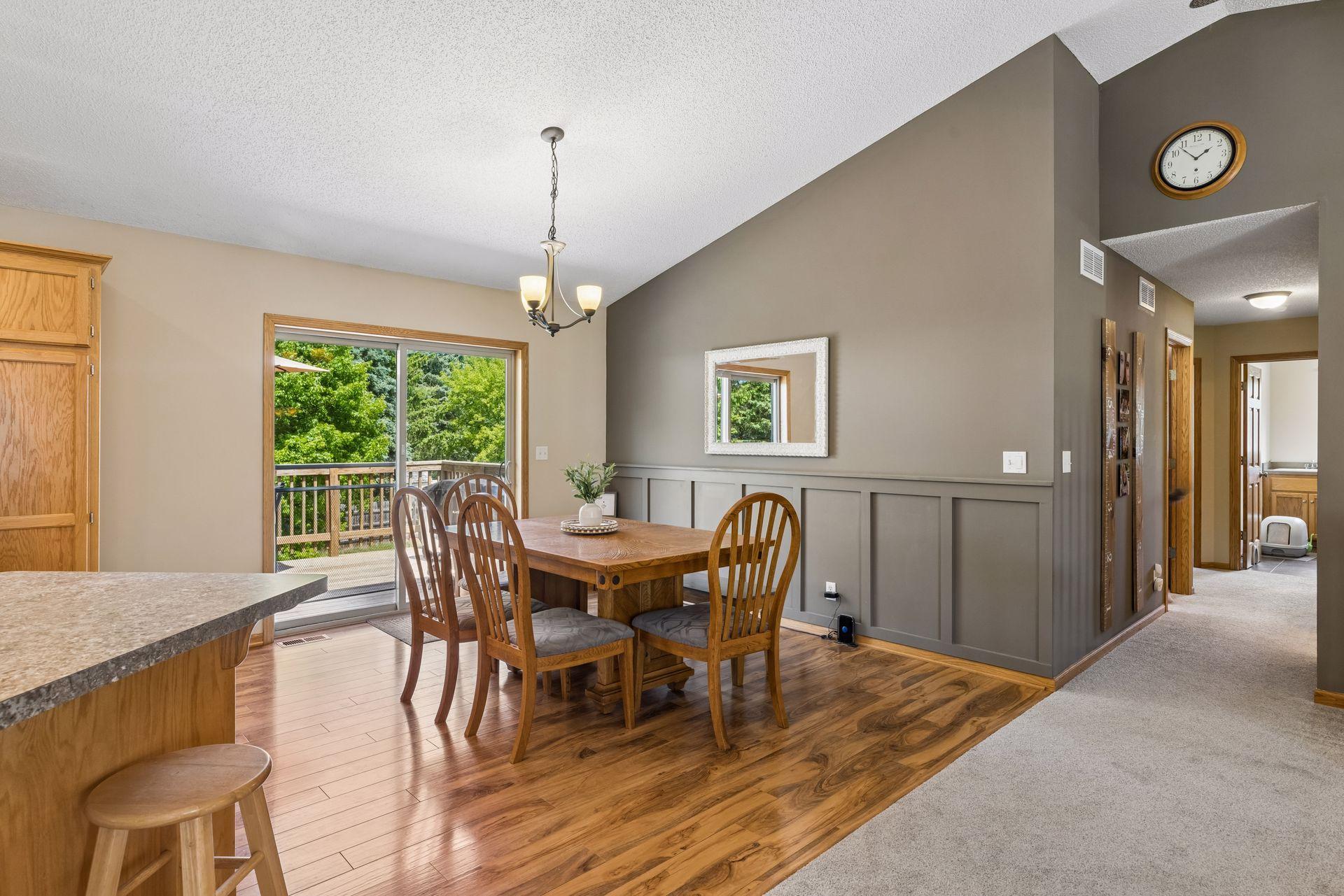 Dining Area w/ Deck in Background